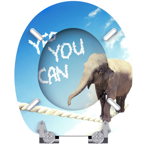 Thumbnail - Sanilo WC-Sitz, BxL: 37,7 x 47 cm, Yes you can - blau