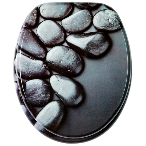 Thumbnail - Sanilo WC-Sitz, BxL: 37,7 x 47 cm, Hot Stones - schwarz