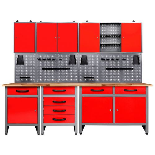 Ondis24 Werkstatt-Set »Werkstatt-Set Bastler 240 cm« - rot