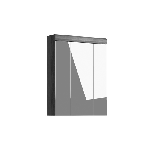 Thumbnail - xonox.home Spiegelschrank, weiss/silberfarben, Holzwerkstoff, BxHxT: 60 x 79 x 18 cm - weiss | silberfarben
