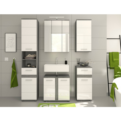 Thumbnail - xonox.home Badmöbel-Set »Blake«, 5-teilig - silberfarben