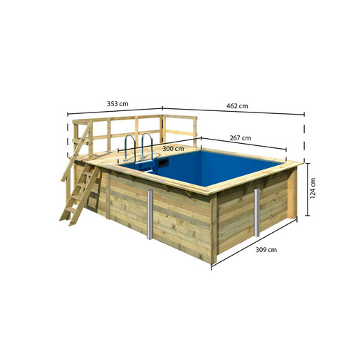 Thumbnail - KARIBU Pool, beige, 8800 l