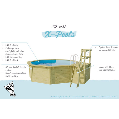 Thumbnail - KARIBU Pool, beige, 19150 l
