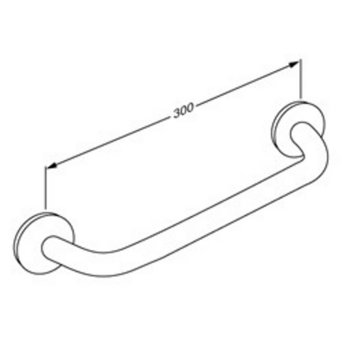 Thumbnail - PRESSALIT® Haltegriff »PLUS«, Länge: 30 cm, Aluminium - weiss