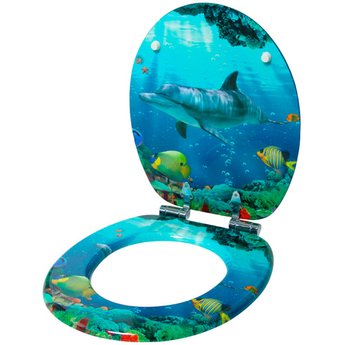 Thumbnail - Sanilo WC-Sitz, Breite: 37,7 cm, Holz, Delphine - blau