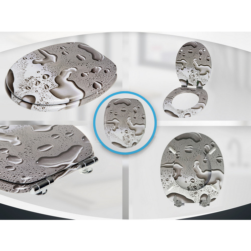 Thumbnail - Sanilo WC-Sitz, BxL: 37,7 x 47 cm, Dewdrop - grau