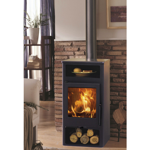 PANADERO Kaminofen »Swan«, schwarzmetallic, Stahl, 5,9 kW (Rabatt: 25 %)