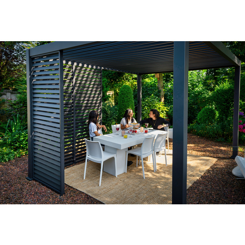 Thumbnail - Mr. GARDENER Pergola-Lamellenwand, Höhe: 236 cm, anthrazit, pulverbeschichtet - grau