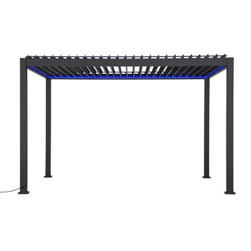 Mr. GARDENER Pergola »Deluxe 111 Smart«, Höhe: 250 cm, anthrazit, pulverbeschichtet – grau