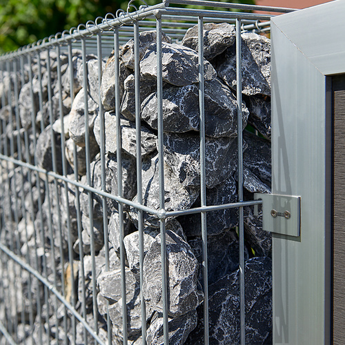 Thumbnail - Wilk Verbinder, 4er-Set, geeignet für Gabionenzäune - silberfarben