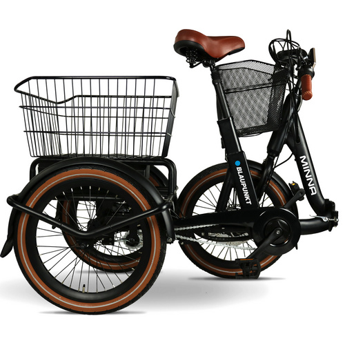 Thumbnail - BLAUPUNKT E-Faltrad »Minna«, max. 25 km/h, 20", 3 Gänge, mit Sportsattel - schwarz