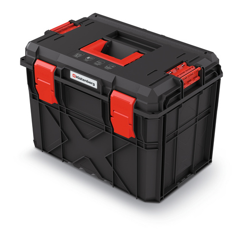 PROSPERPLAST Werkzeugkiste »X Block«, BxHxT: 546 x 407 x 380 mm, Ladefähigkeit bis zu 50 kg - schwarz