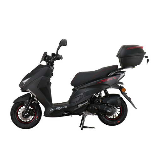 Thumbnail - ALPHA MOTORS Motorroller »Speedstar FI«, 50 ccm, 45 km/h, EURO 5, mattschwarz, inkl. Topcase