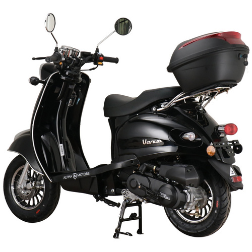 Thumbnail - ALPHA MOTORS Motorroller »Venus«, 50 ccm, 45 km/h, EURO 5, schwarz, inkl. Topcase