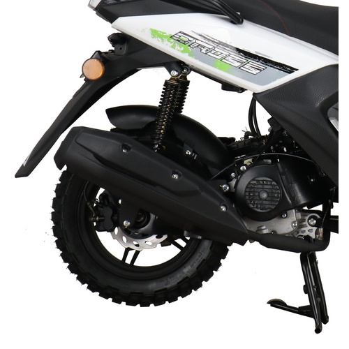 Thumbnail - GT UNION Motorroller »Cross 2.0«, 45 km/h, weiß-grün, inkl. Topcase - weiss