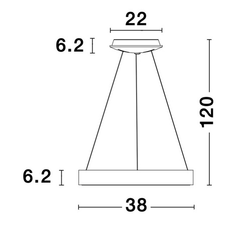Thumbnail - NOVA LUCE Pendelleuchte »Rando Thin «, LED, 30 W, Höhe: 120 cm, schwarz