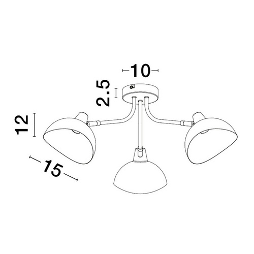 Thumbnail - NOVA LUCE Deckenleuchte »Geti «, LED, 14 W, Höhe: 12 cm, schwarz/goldfarben - schwarz | goldfarben