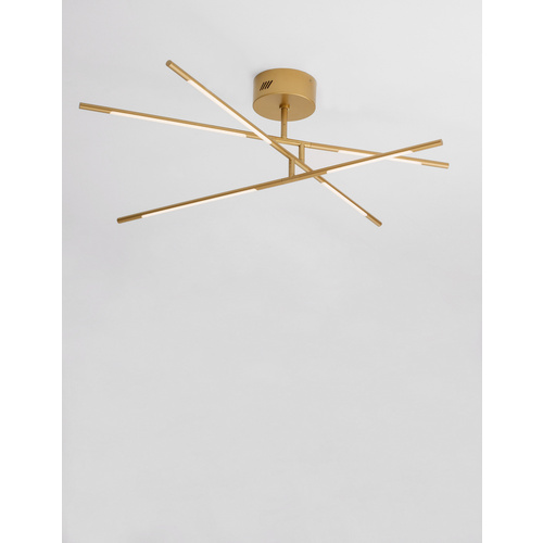 Thumbnail - NOVA LUCE Deckenleuchte »Raccio «, LED, 32 W, Höhe: 25,5 cm, goldfarben