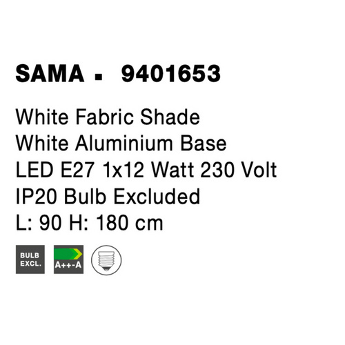 Thumbnail - NOVA LUCE Stehleuchte »Sama«, LED, 1-flammig, weiß - weiss
