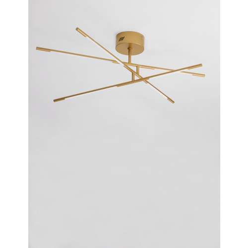 Thumbnail - NOVA LUCE Deckenleuchte »Raccio «, LED, 32 W, Höhe: 25,5 cm, goldfarben