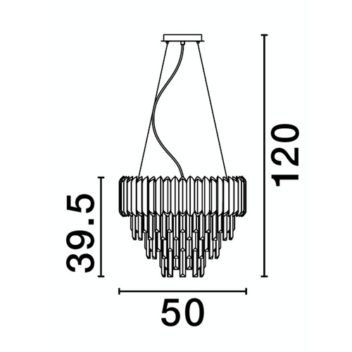 Thumbnail - NOVA LUCE Pendelleuchte »Magnolia «, LED, 6 W, Höhe: 120 cm, goldfarben