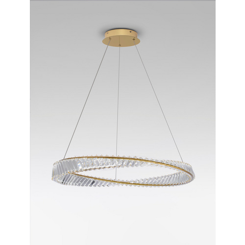 Thumbnail - NOVA LUCE Pendelleuchte »Aurela«, LED, 43 W, Höhe: 120 cm, goldfarben