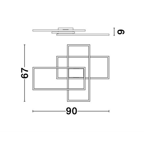 Thumbnail - NOVA LUCE Deckenleuchte »Bilbao«, LED, 55 W, Höhe: 9 cm, weiß - weiss