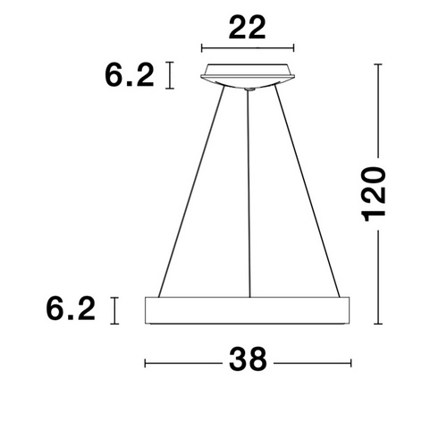 Thumbnail - NOVA LUCE Pendelleuchte »Rando Thin «, LED, 30 W, Höhe: 120 cm, weiß - weiss