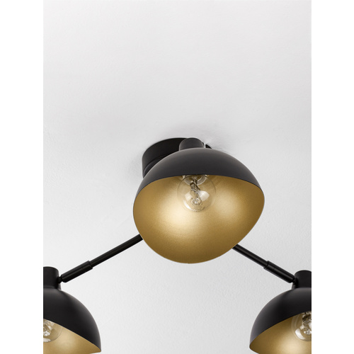 Thumbnail - NOVA LUCE Deckenleuchte »Geti «, LED, 14 W, Höhe: 12 cm, schwarz/goldfarben - schwarz | goldfarben