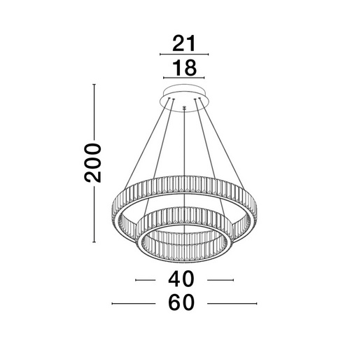 Thumbnail - NOVA LUCE Pendelleuchte »Aurelia «, LED, 46 W, Höhe: 150 cm, goldfarben