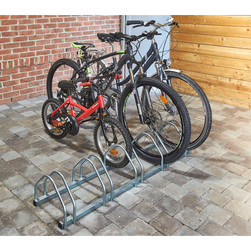 Thumbnail - Fahrradständer, 133 x 33 x 25 cm, verzinktes Metall - silberfarben