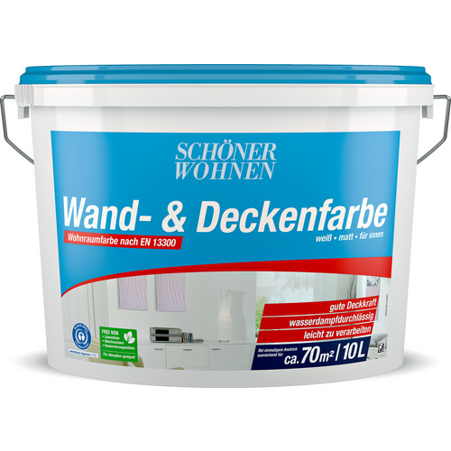 SCHÖNER WOHNEN FARBE Wand- und Deckenfarbe »Wand- & Deckenfarbe«, Weiß, matt - weiss