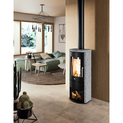 Thumbnail - BLAZE Kaminofen »Ginevra«, Speckstein, 8 kW, Dauerbrand geeignet - schwarz