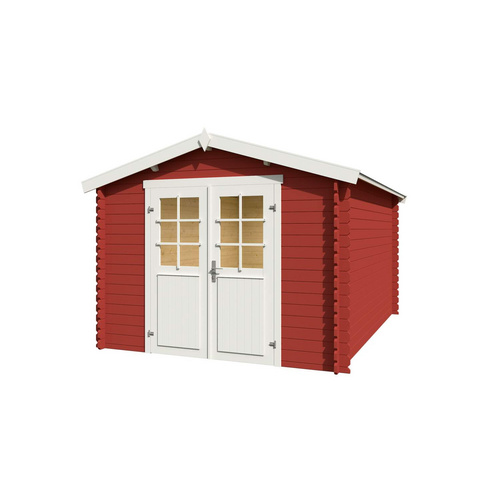 LASITA MAJA Gartenhaus »Norah«, BxHxT:  307,2 x 233,7 x 400 cm (Außenmaße inkl. Dachüberstand),  Holz - rot |  Fichte  |  10,09 m²