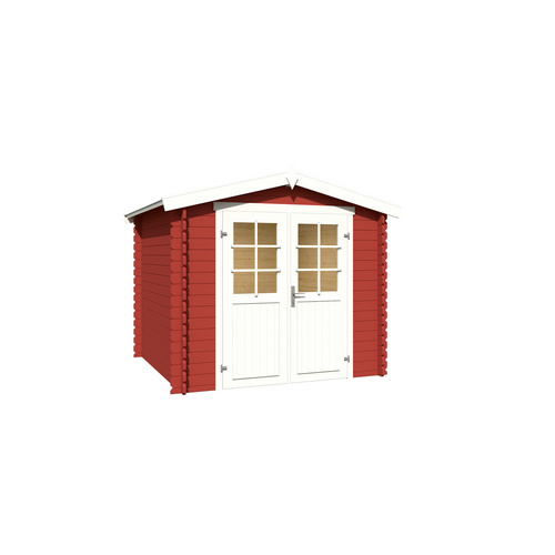 LASITA MAJA Gartenhaus »Ingo«, BxHxT:  262,1 x 222,3 x 250 cm (Außenmaße inkl. Dachüberstand),  Holz - rot