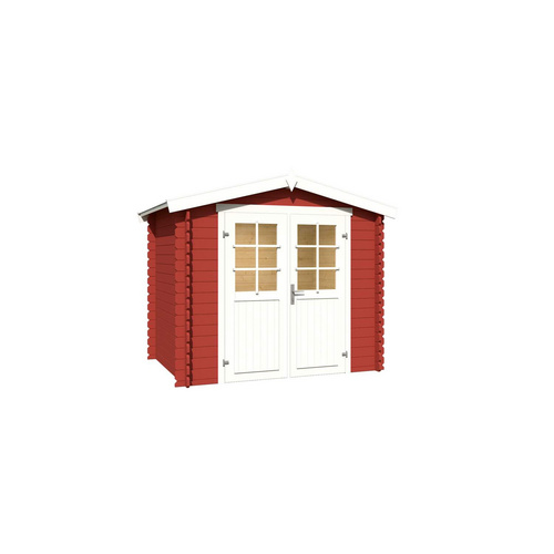 LASITA MAJA Gartenhaus »Ingo«, BxHxT:  262,1 x 222,3 x 195 cm (Außenmaße inkl. Dachüberstand),  Holz - rot |  Fichte  |  3,8 m²