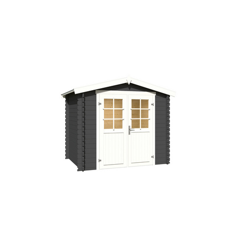 LASITA MAJA Ferienhaus »Ingo«, BxHxT:  262,1 x 222,3 x 195 cm (Außenmaße inkl. Dachüberstand),  Holz - grau |  Fichte  |  3,8 m²