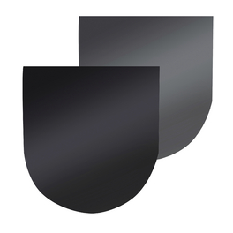 FIREFIX® Bodenplatte, rundbogenförmig, BxL: 100 x 110 cm, Stärke: 1,5 mm, dunkelgrau/schwarz