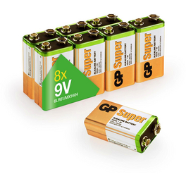 9V Batterie »GP Alkaline Super«, 9V, 8 Stück