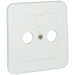 Abdeckplatte/-rahmen, 7,5 x 7,5 x 0,8 cm, Weiß, Kunststoff