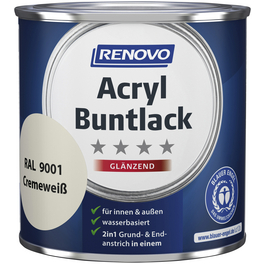 Acryl Buntlack glänzend, cremeweiß RAL 9001