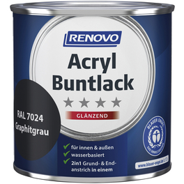 Acryl Buntlack glänzend, graphitgrau RAL 7024 Acryl Buntlack glänzend, graphitgrau RAL 7024