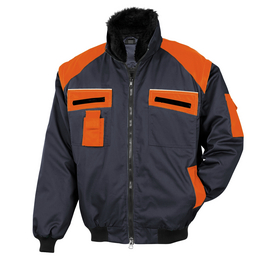 Allroundblouson, anthrazit/orange, Polyester/Baumwolle, Gr. XXXL