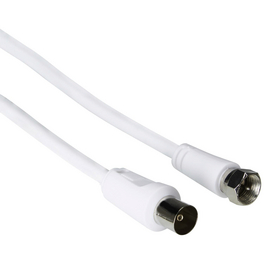 Anschlusskabel, 3 m, 75 Ohm, 75 db, Weiß