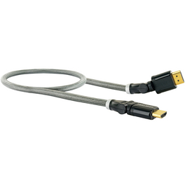 Anschlusskabel, HDMI Anschlusskabel 1 m 2x360 Grad, grau/schwarz