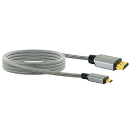 Anschlusskabel, HDMI Anschlusskabel Micro 2 m grau/schwarz