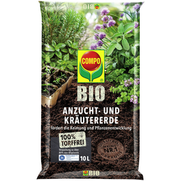 Anzucht- und Kräutererde »COMPO BIO«, für Aussaate, Kräuter, Stecklinge und Jungpflanzen, torffrei