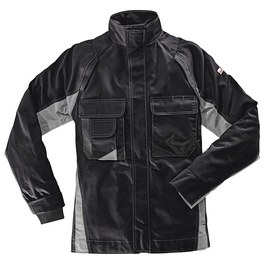 Arbeitsjacke, schwarz/grau, Polyester/Baumwolle, Gr. S