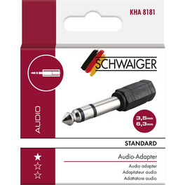 Audioadapter, 1x6,3 mm Stecker/1x3,5 mm Buchse stereo