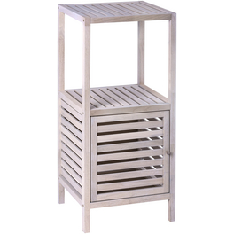 Badregal »Norway«, (BxHxT): 39,5 x 86 x 35,5 cm, Walnussholz, weiß